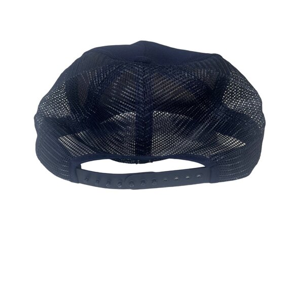 Vintage B&O Trucker Hat Snapback Mesh Navy Baseball Cap - Picture 4 of 6
